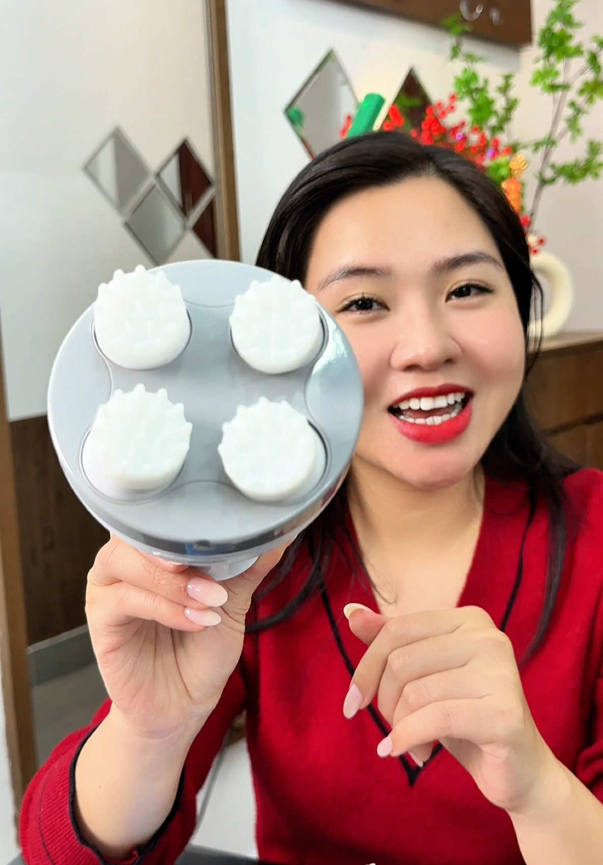 Máy massage cầm tay, Máy mát xa đầu. #massagecovaigay #massagedau #bongbuongbinh 