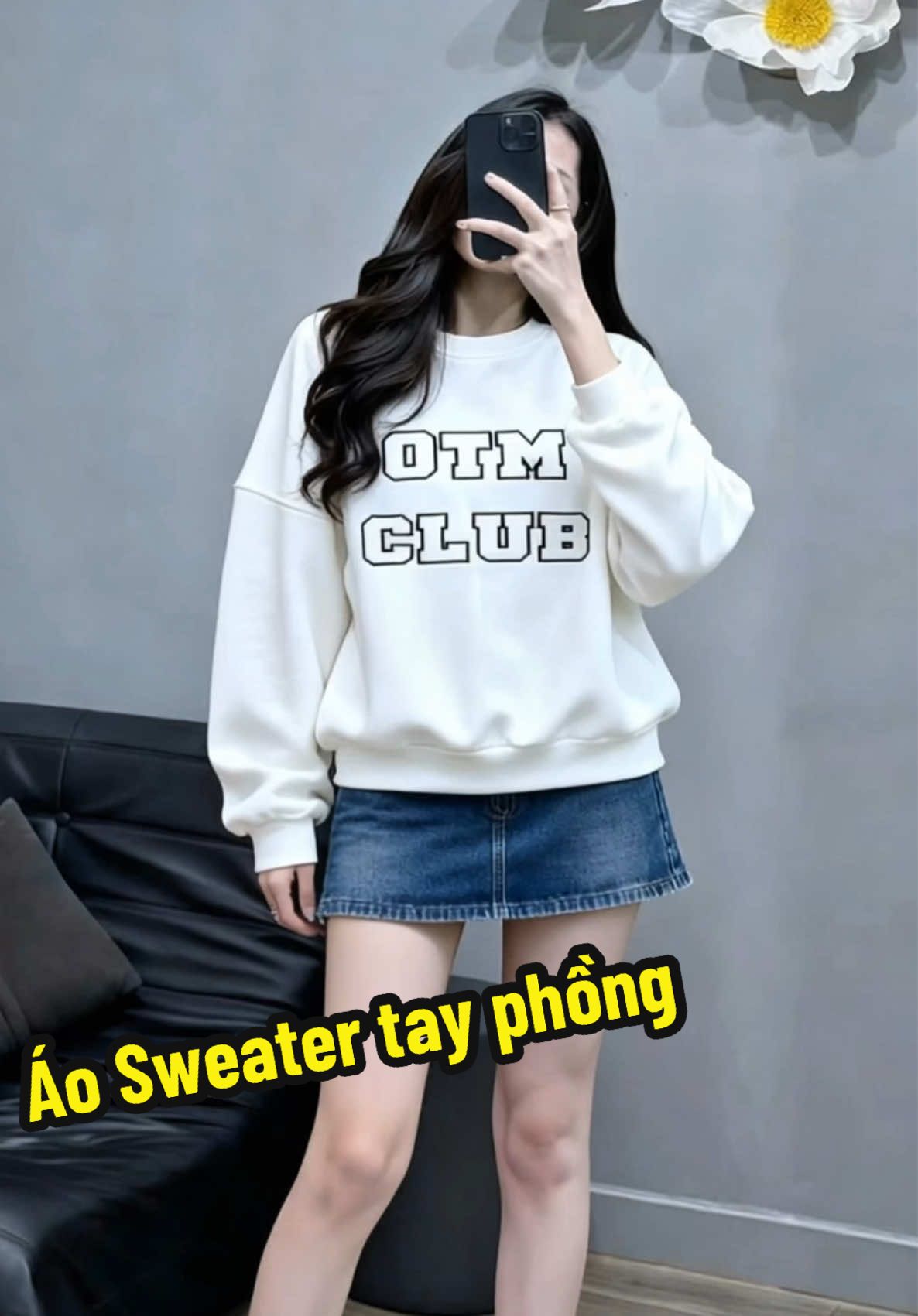 Áo Sweater tay phồng #aosweater #aonibong #aoboxy #aonuxinh #xuhuong  
