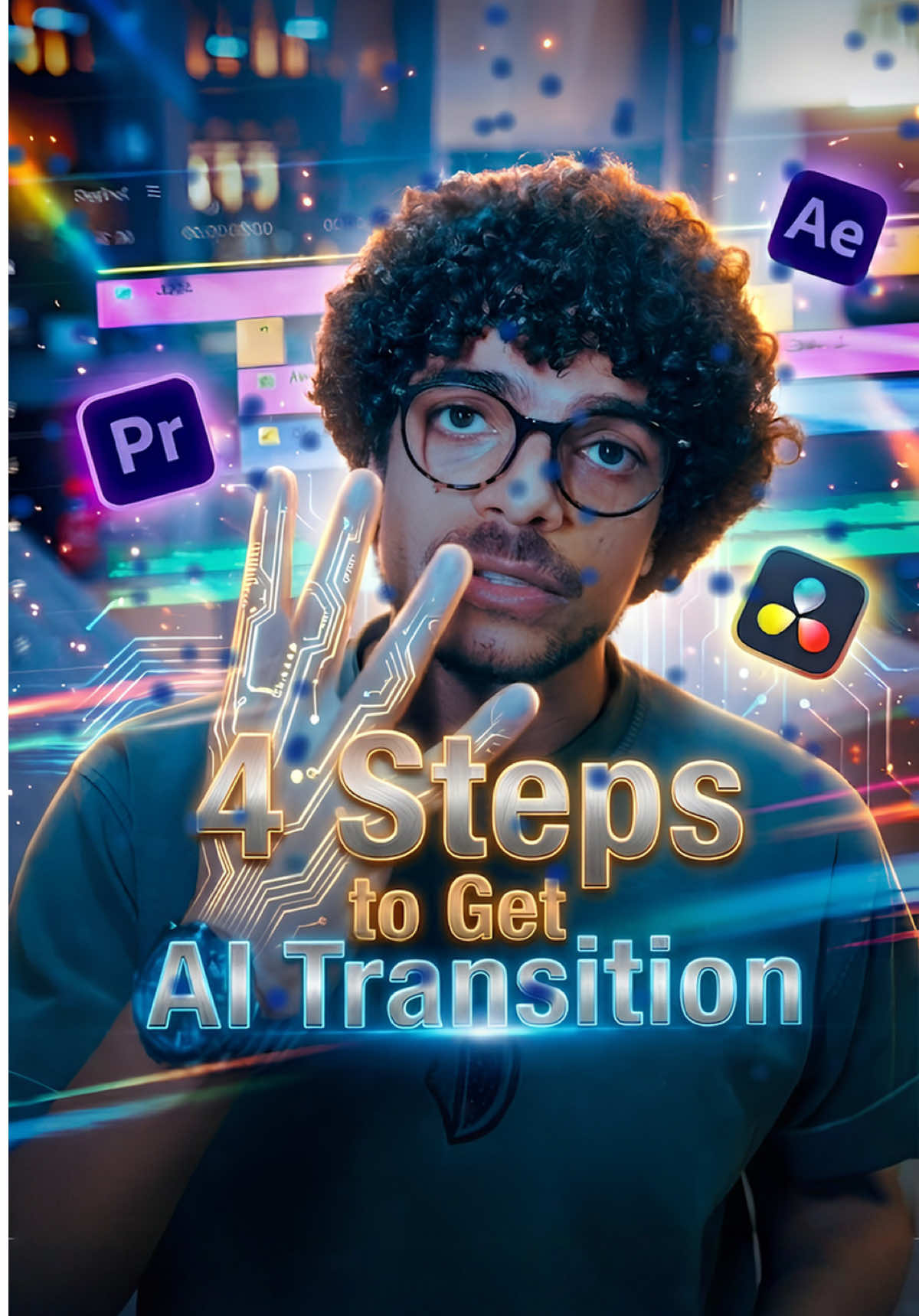 ترانزيشن بالAI في اربع خطوات #ai #videoeditor #videography 