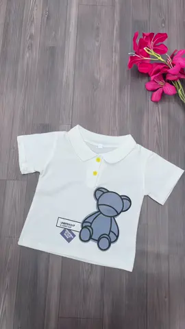 Set áo Polo gấu bé trai #thoitrangtreem #xuhuong #aopolobetrai #aophongbetrai 