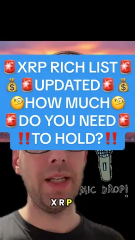 XRP UPDATE! THE XRP RICH LIST HAS BEEN UPDATES AGAIN!HOW MUCH DO YOU NEED TO HOLD?  #xrp #creatorsearchinsights #xrparmy #xrpcommunity #xrpnews  