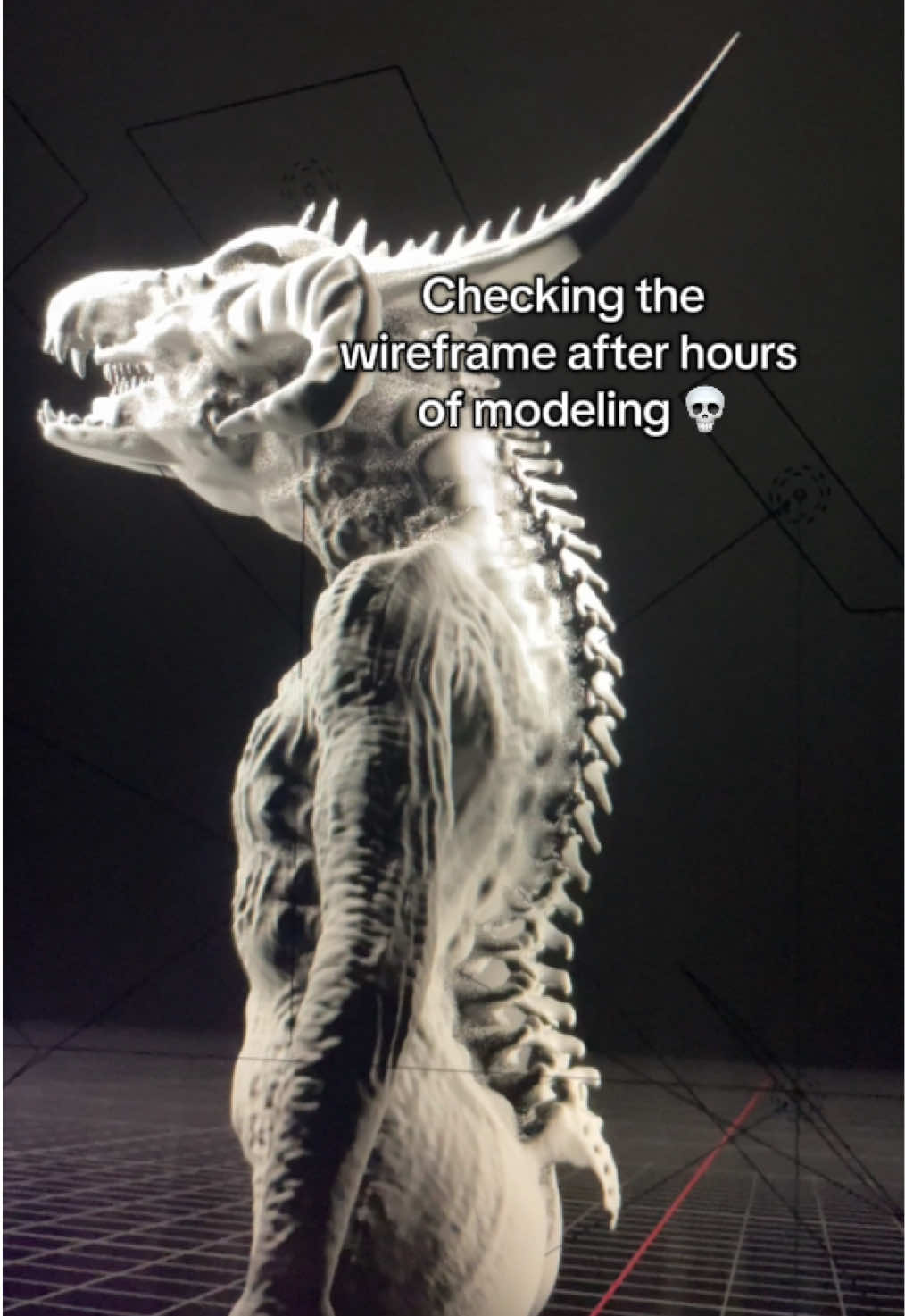 Don’t even ask me about retopology 😡 #blender3d #sculpt #3d #fyp