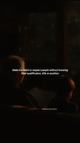 I feel respect shouldn’t depend on status or title. Make it a habit to honor people simply for being human, that’s true grace. And In the end title don't matter but humanity does! . . . Add @pulsewaveacademy  Words heal, stories linger, and poetry whispers what the heart can’t say… ✨ Sharing pieces of literature, deep quotes, and life lessons that stay with us long after the video ends - For everyone who loves to feel, reflect, and dream🕊 . . . . . .   . . Quotes | Life lessons | Insta stories | Inspirational content | life changing lessons | Quotes about love life hard work motivation mistake | Not giving up try harder next time | Self love be yourself love yourself| self assurance and self confidence| writer photographer deep quotes sad beauty of life Poets poetry | students life exams | Pulsewaveacademy  . . . . . . . . . . . . . . #pulsewaveacademy  #fyp #viral #aesthetic #literature                        ,