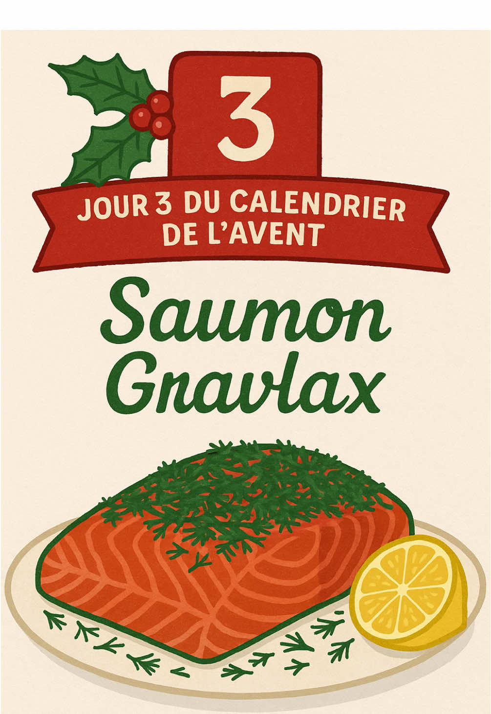 SAUMON GRAVLAX ! 🐟 Ingrédients 	•	1 pavé de saumon frais 	•	Aneth fraîche  	•	Sel  : 50 % du poids du saumon 	•	Sucre : 30 % du poids du saumon 	•	1 citron (pour le zeste) #recette #noel #saumon #recettefacilerapide #ideerecette 