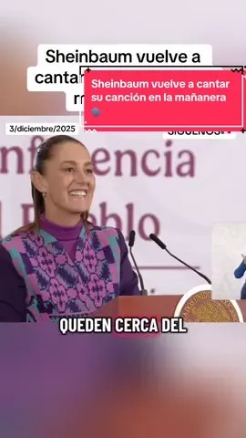 Sheinbaum vuelve a cantar su canción en la mañanera (3/diciembre/2025)