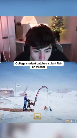 College student catches a giant fish on stream #kickstreaming 