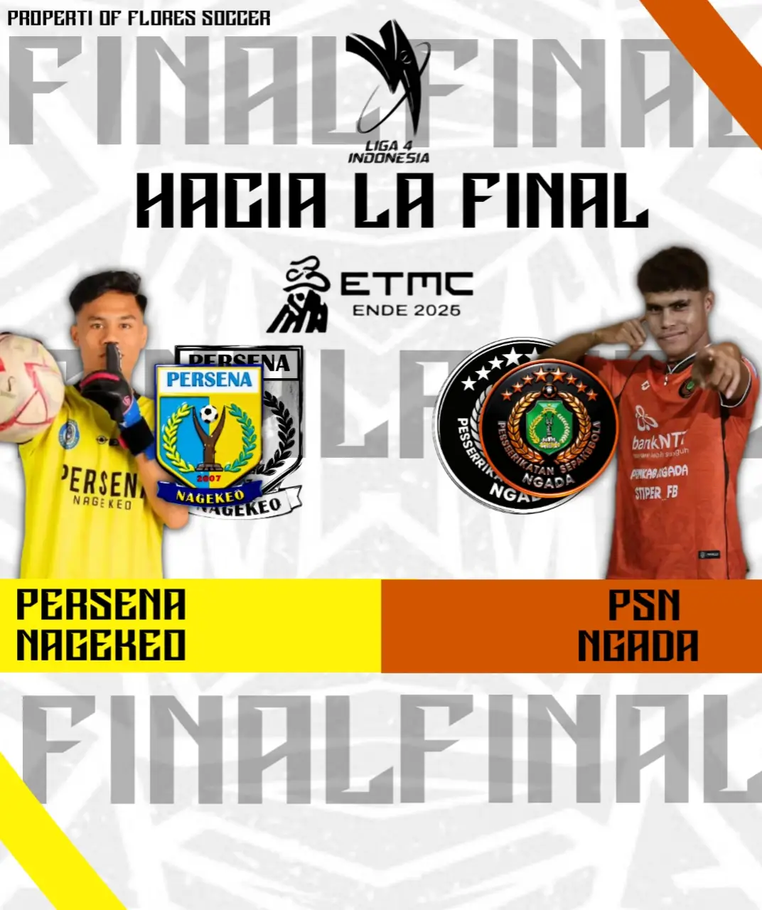 untuk penggemar sepakbola seluruh NTT, match berikutnya adalah hari bersejarah bagi kedua tim.🔥 Mulai dari PSN NGADA yang akan melawan Adik kandungnya sendiri di FINAL🥶 Dan juga untuk PERSENA NAGEKEO,ini adalah pertama dalam sejarah tim menginjakan kaki di final piala paling bergengsi di provinsi NTT.🔥 FINAL YANG TAK DI DUGA DUGA😭🔥 Dari Ebulobo ke Inerie,dari Aimere sampai ke Nangaroro,antara Sejarah dan Gengsi dan tentu juga,antara adik vs kakak🥶🔥 Laga bertajuk Derby Adik kakak akan membuat stadion MARILONGA bergetar,dengan sorak Sorai,dengan kans-kans suporter,dan dengan do'a dari masing-masing pendukung🙏🏟️ Satu darah,satu semangat dan satu tujuan🔥 Akankah PSN NGADA bisa menambah jumlah tophynya?,ataukan sang adik PERSENA NAGEKEO akan mengukir sejarah dengan memenangkan piala ELTARI pertamanya? mai sama sama,kita ka'e Azi, mokodoa,eja,Ine,ame.🙏 mai sama sama kita dukung tim kebanggaan kita bersama,mai kita jaga sama sama🔥 ma'e kau ja'o, karena kita semua satu 🧡💛 VAMOSSSS PERSENA NAGEKEO,VAMOSSSS PSN NGADA. MEJU 🤍 SEKA TALO🧡💛🔥 #etmcende2025 #persenanagekeo #psnngada 