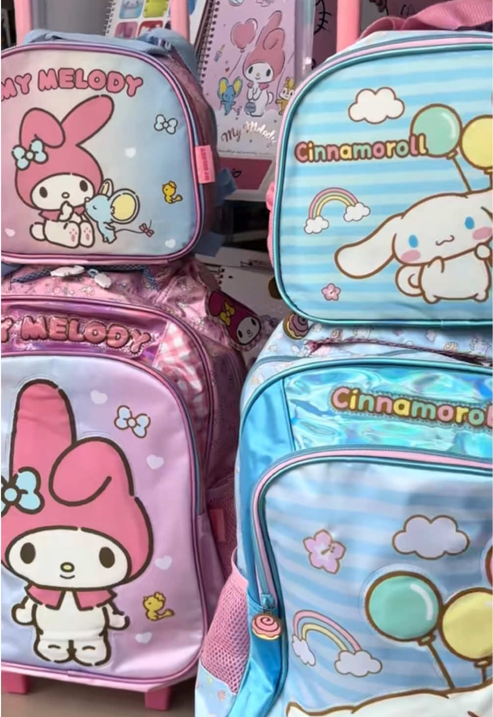 Pov: vc escolheu sua nova mochila pra 2026 🥰 #papelariabelem #papelariafofa #hellokittybelem #mochilacinnamoroll #mochilamymelody 