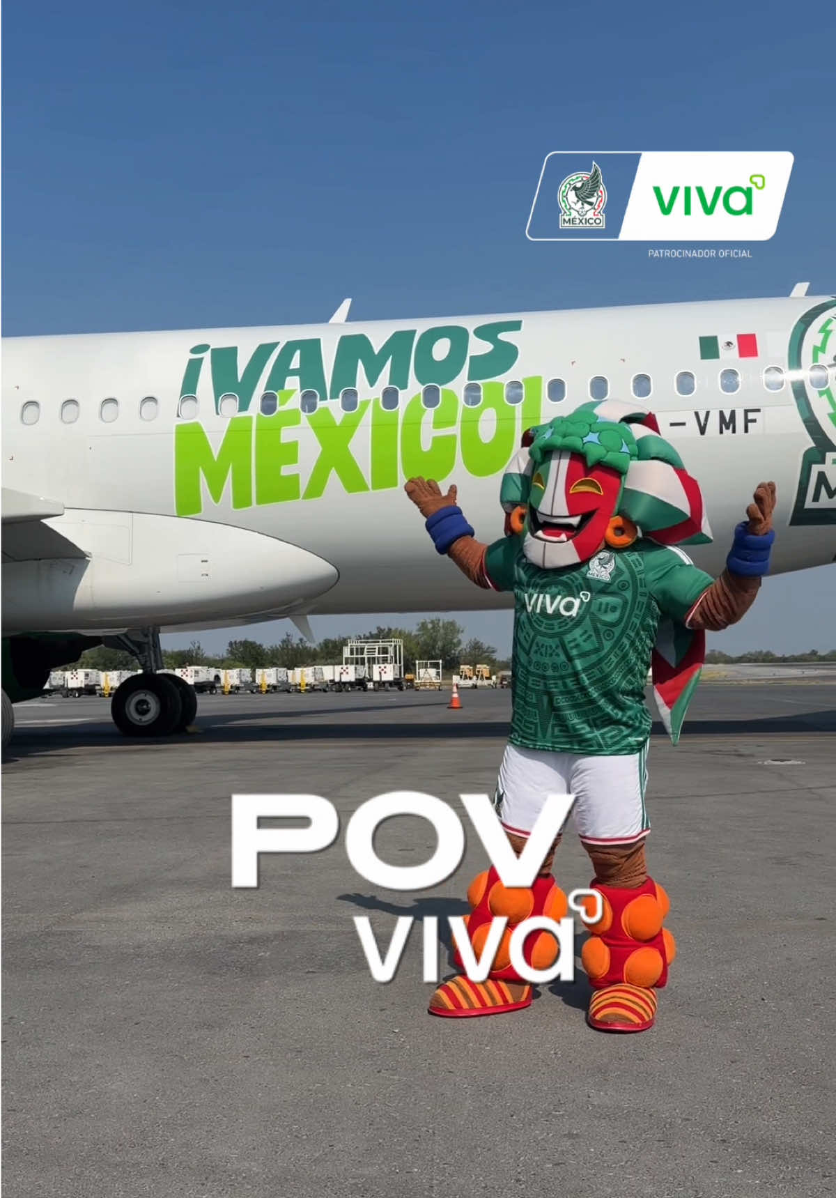 #SomosMéxico, vean nada más esta chulada de nuestros amigos de Viva ✈️💚 #México #seleccionmexicana #miseleccionmx #futbol 