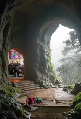 cozy cabin and rain day 🌧️#foryou #forpage🤍✨ #viral_video 