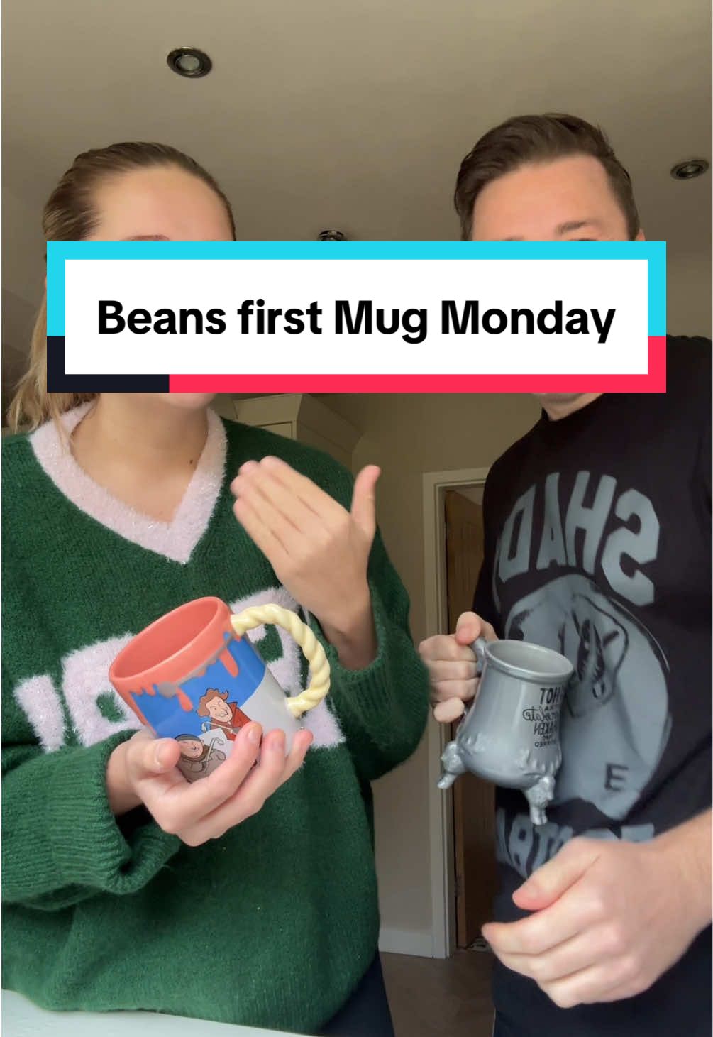 This is a controversial Mug Monday!! It’s the battle of the Christmas Mugs 🎅🏼 @Disney Store UK you might need to step in and settle this debate 😂 #mugmonday #laurenanddan #couple #disney 
