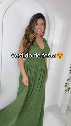 Link de compras na bio🛍️. Encontre agora na shopee, Vestido longo feminino, sem manga, moderno elegante, decote V, super elegante.😉🛍️ #vestido #vestidolongo #modafeminina #fypp #fyyyyyyyyyyyyyyyy 