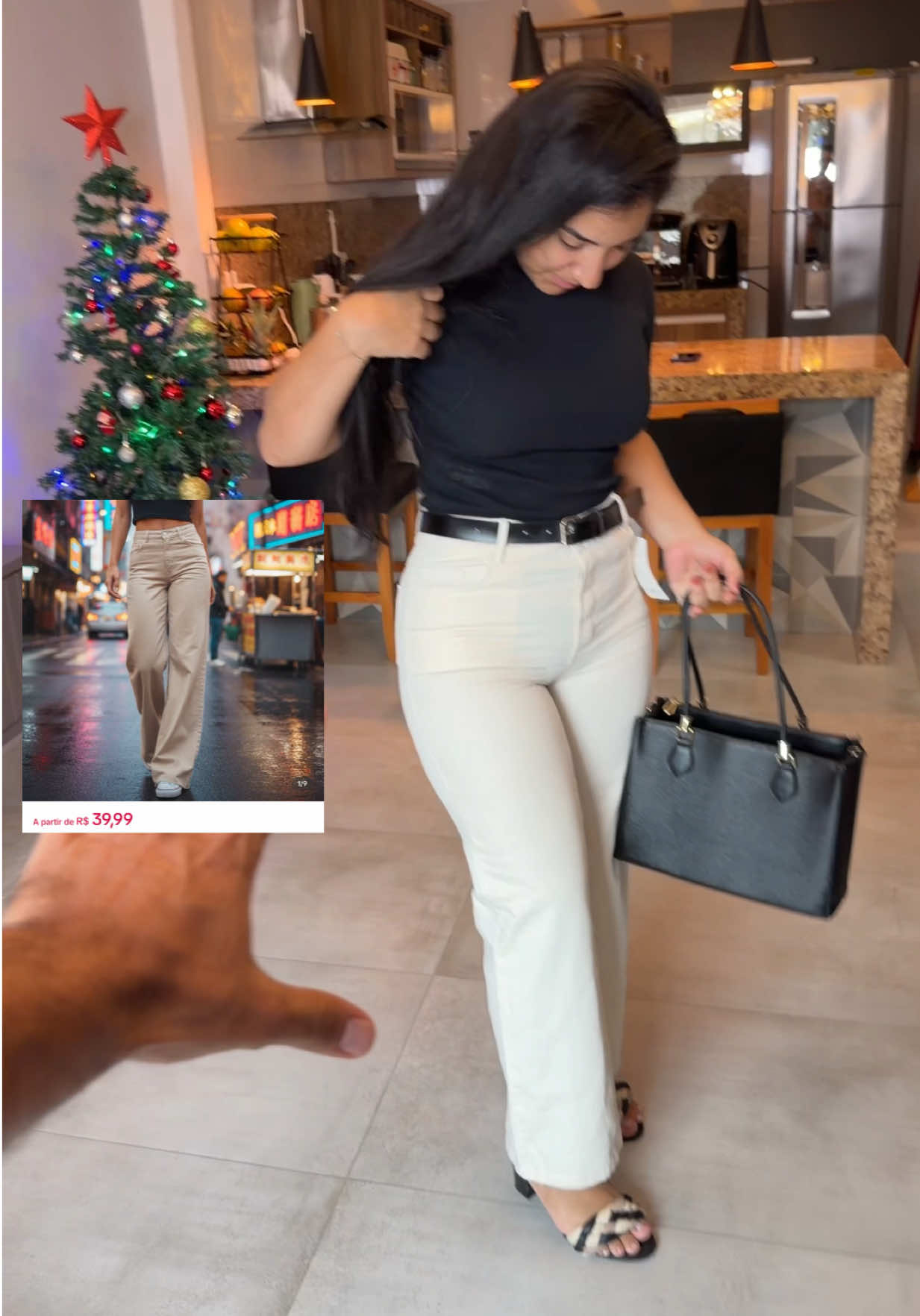 Calça Jeans Wide Leg feminina