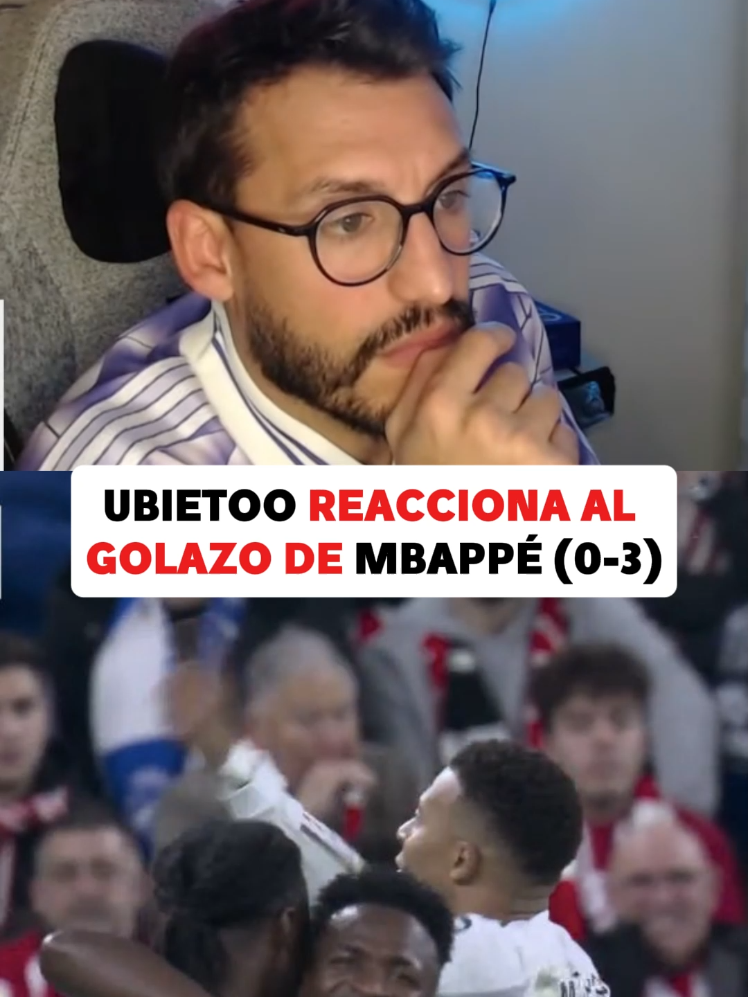 Ubietoo reacciona al golazo de Mbappé... Atheltic Bilbao 0-3 Real Madrid #mbappé #mbappe #realmadrid #madrid #athleticclub