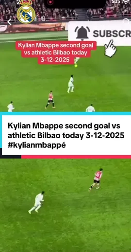 Kylian Mbappe second goal vs athletic Bilbao today 3-12-2025 #kylianmbappé #mbappe #realmadrid #footballtiktok #laliga @Real Madrid C.F. 