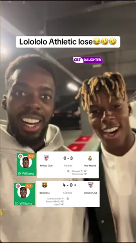 Zero goal and assist for Nico Williams vs Barcelona and Real Madrid 🤣🤣😂 #nicowilliams #lamineyamal #mbappe #laliga #SportsOnTikTok 