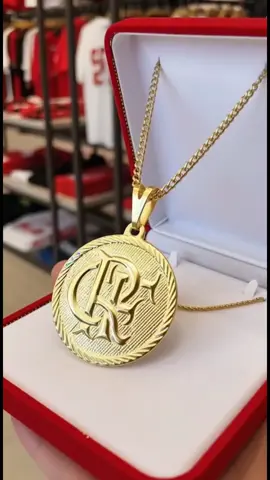 Corrente cordão do Flamengo compingente em alto relevo banhada, ouro 18K oferta especial.🔥🎁🔥#cordão #ofertaespecial 