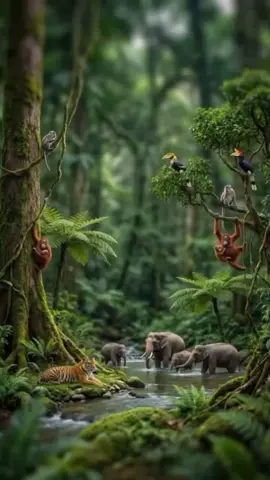 kelapa sawit tidak sama dengan akar pohon hutan kayu#rimbun 
