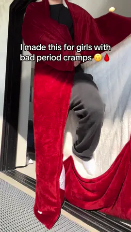 Being a girl isn’t for the weak 😫 #cozy #giftsforher #blanket #periodcramps #periods 