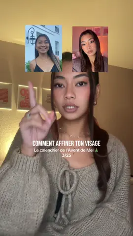 Partie 3 | Je te donne un conseil par jour jusqu’à Noël et aujourd’hui je t’explique comment affiner ton visage naturellement 🥰 #cortisolface #adviceforgirls #skin #faceliftingmassage 