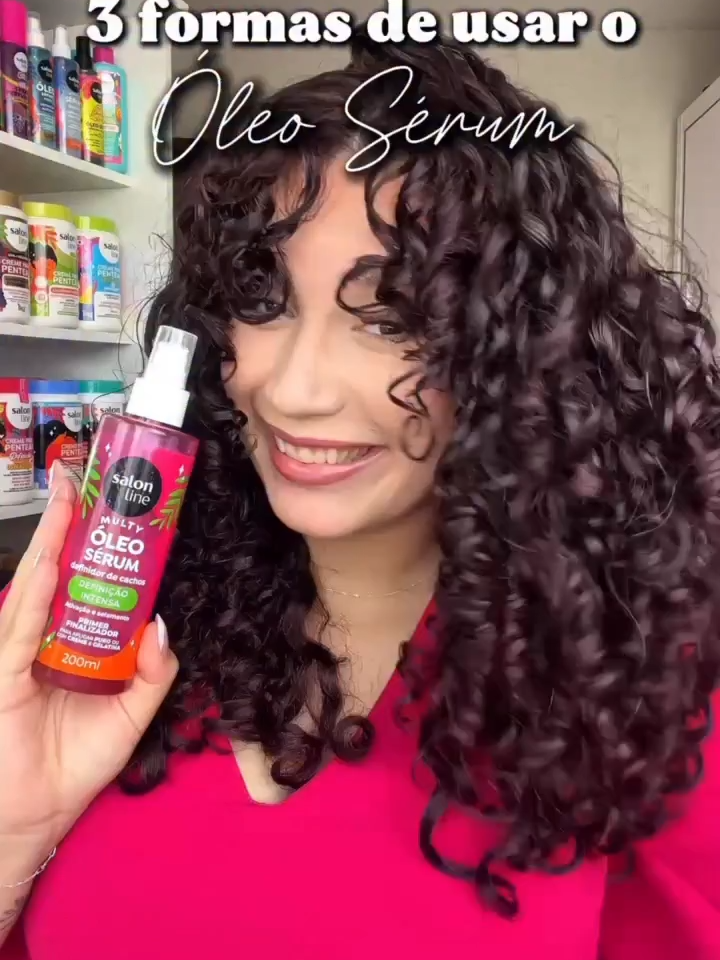 3 jeitinhos de usar o Óleo Sérum Definição Intensa: da finalização ao day after. 💗@leticiafranss #salonline