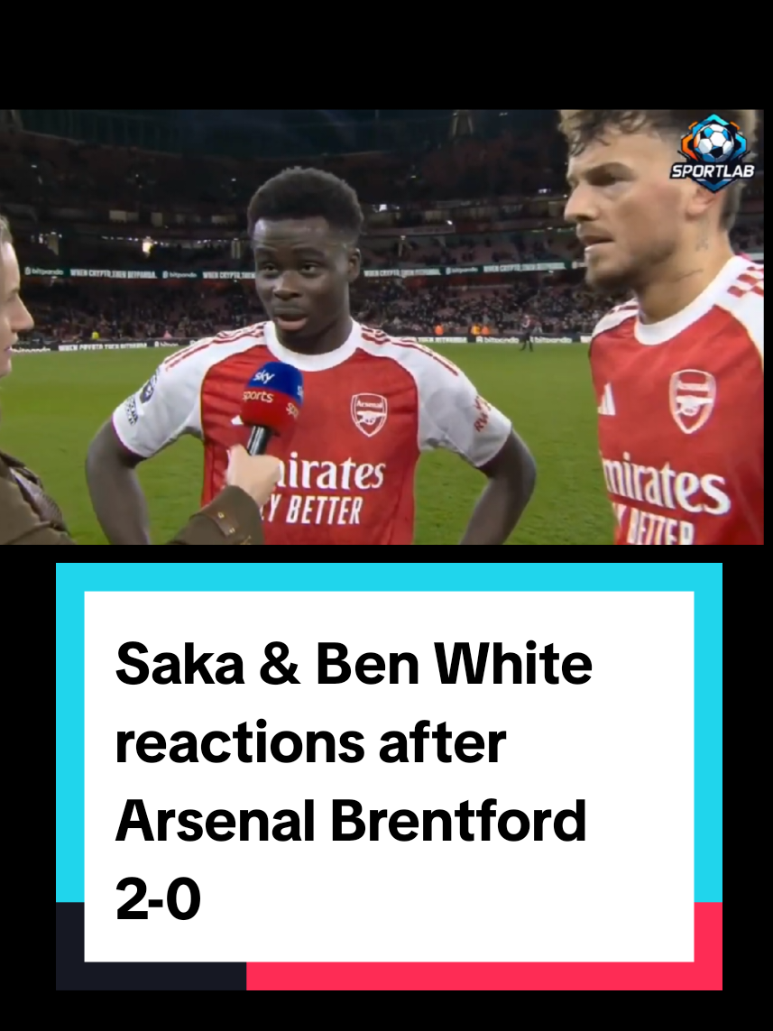 Saka & Ben White reactions after Arsenal Brentford 2-0 #arsenal #arteta #saka #odegaard #PremierLeague 