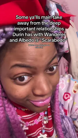 He’s really important to both of their characters and they are both really important to his character. Them towards each other is less emphasize and I don’t care what you ship. My point is just to point that out just so you know for a better understanding of these characters and their stories. ##durin##duringenshinimpact##GenshinImpact