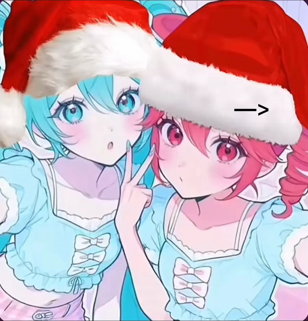 @🖤 boot 🧞‍♂️  we are fr miku and teto #miku #teto #fyp #christmas #xmas 