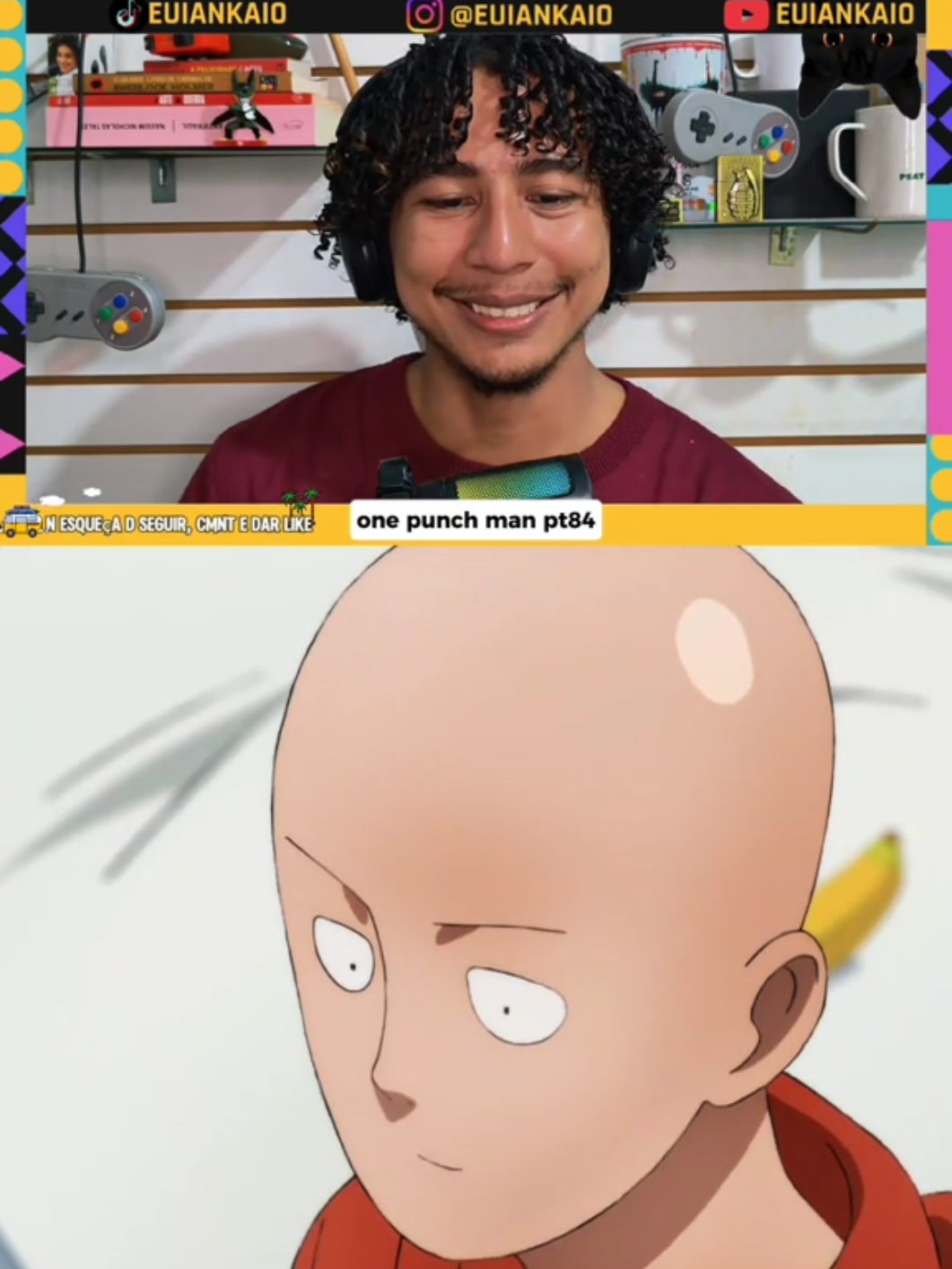 reagindo a one punch man #fyp #saitama #onepunchman #viral #reacts @euiankaio 