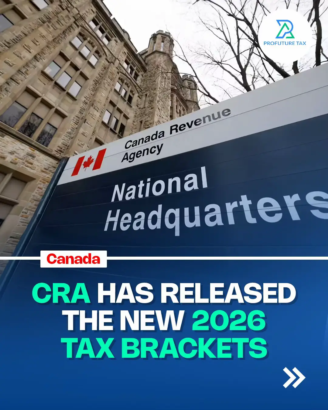 🇨🇦 Big update from CRA - new 2026 federal tax brackets are out! Curious how this affects your tax planning? Let’s talk. #canadataxes #taxupdate #cra2026 #financecanada #taxbrackets