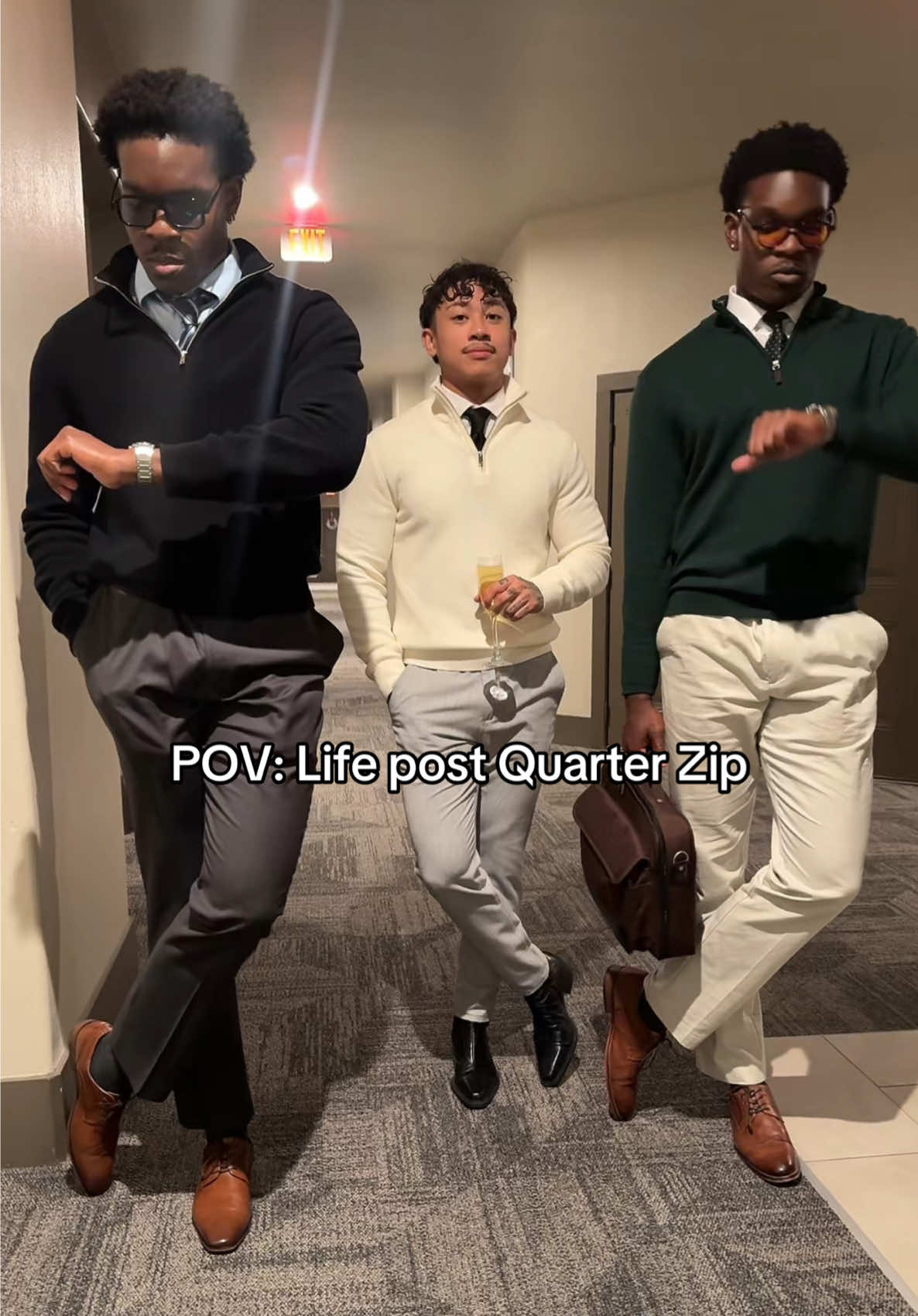 @Joe ッ Tripple the excellence 🔥 #quarterzip  #grownman #mensfashion #fashion #success 