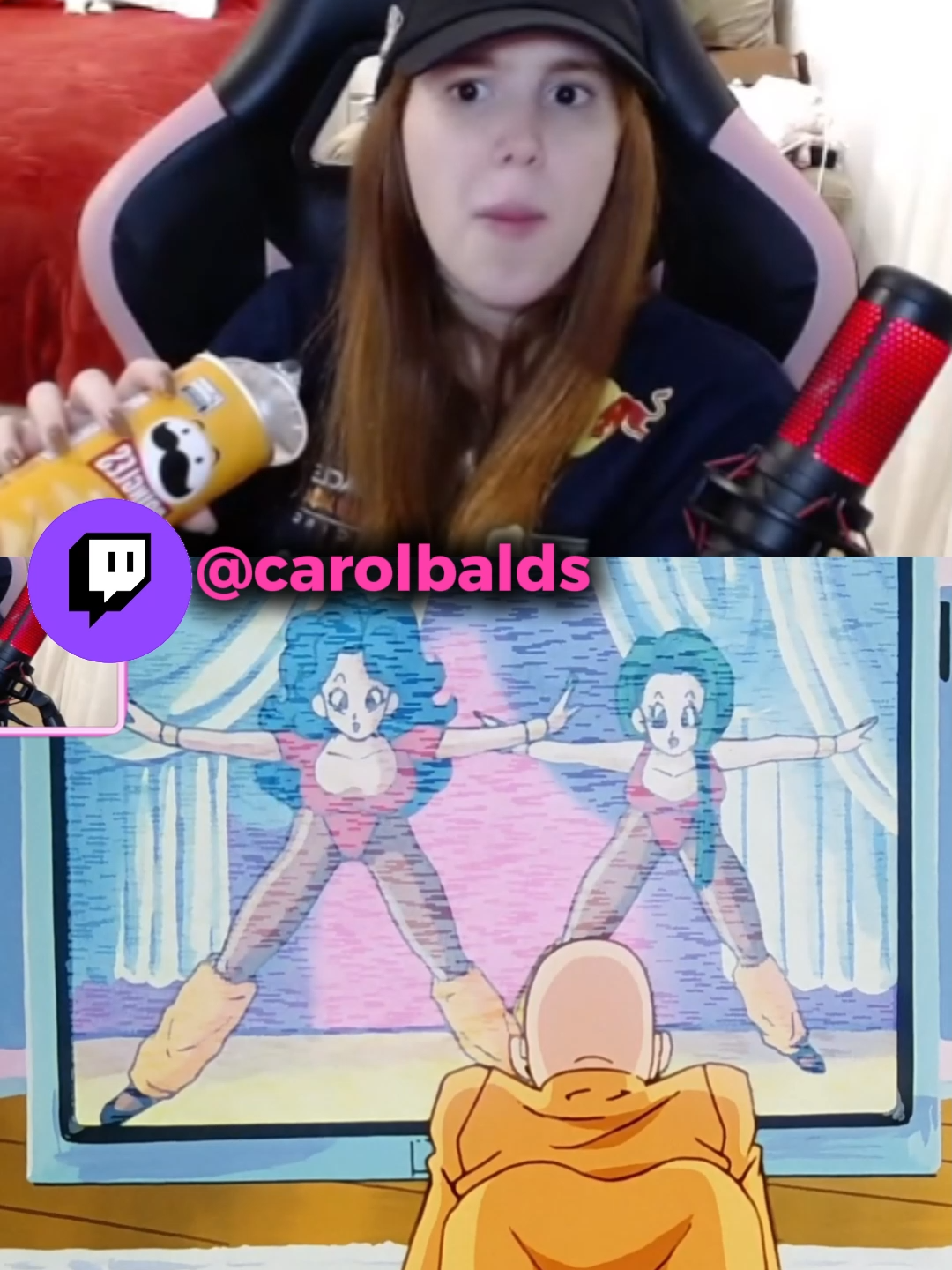 LIVE DA CAROL NA BIO >Carol Balds ASSISTINDO Dragon Ball Z#carolbalds #dragonballz #goku