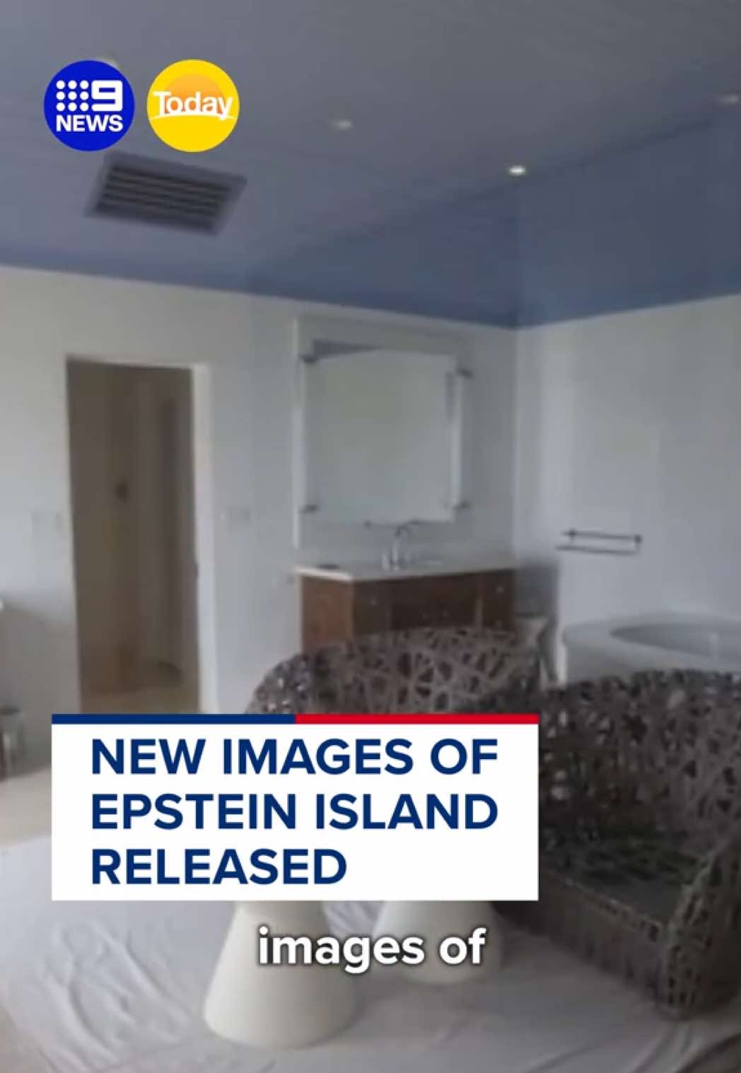 Unsettling new footage has been released of Epstein Island. #9News
