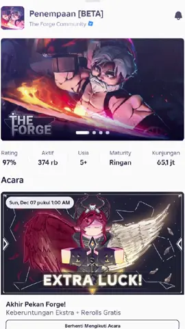 siapkan pickaxe terbaik kalian🫵 btw index udh full blm nih? 🗿🤣 #fyp #theforge #roblox #capcut 