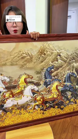 Trả lời @ĐÀO DŨNG Tranh phong thuỷ mã đáo thành công decor trang trí nhà cửa hay làm quà tặng đều đẹp #tranhphongthuy #tranhmadaothanhcong #tranhtrangguong #xuhuong #trachanh89 