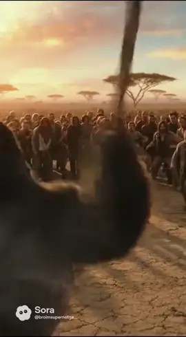 Gorilla vs 100 men #ai #sora #gorilla #gorillavs100men #funny 