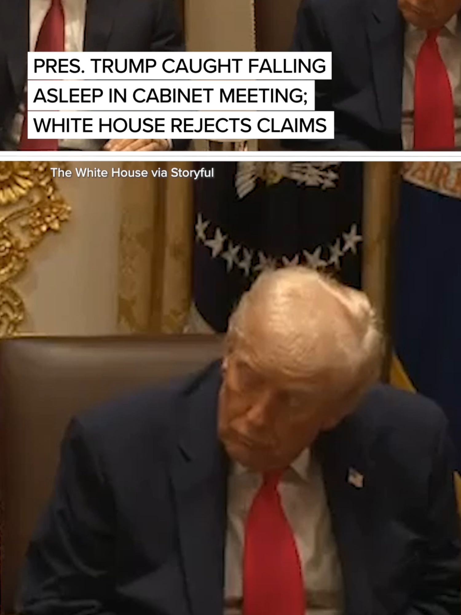 Accusations are mounting that President Donald Trump may have dozed off during a cabinet meeting on Tuesday, Dec. 2. Footage shows him with his eyes closed as Secretary of State Marco Rubio spoke on his foreign policy efforts. But the White House is pushing back, saying Trump was 
