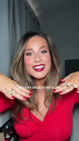 ALL drugstore holiday glam 💄✨🎄 #grwm 