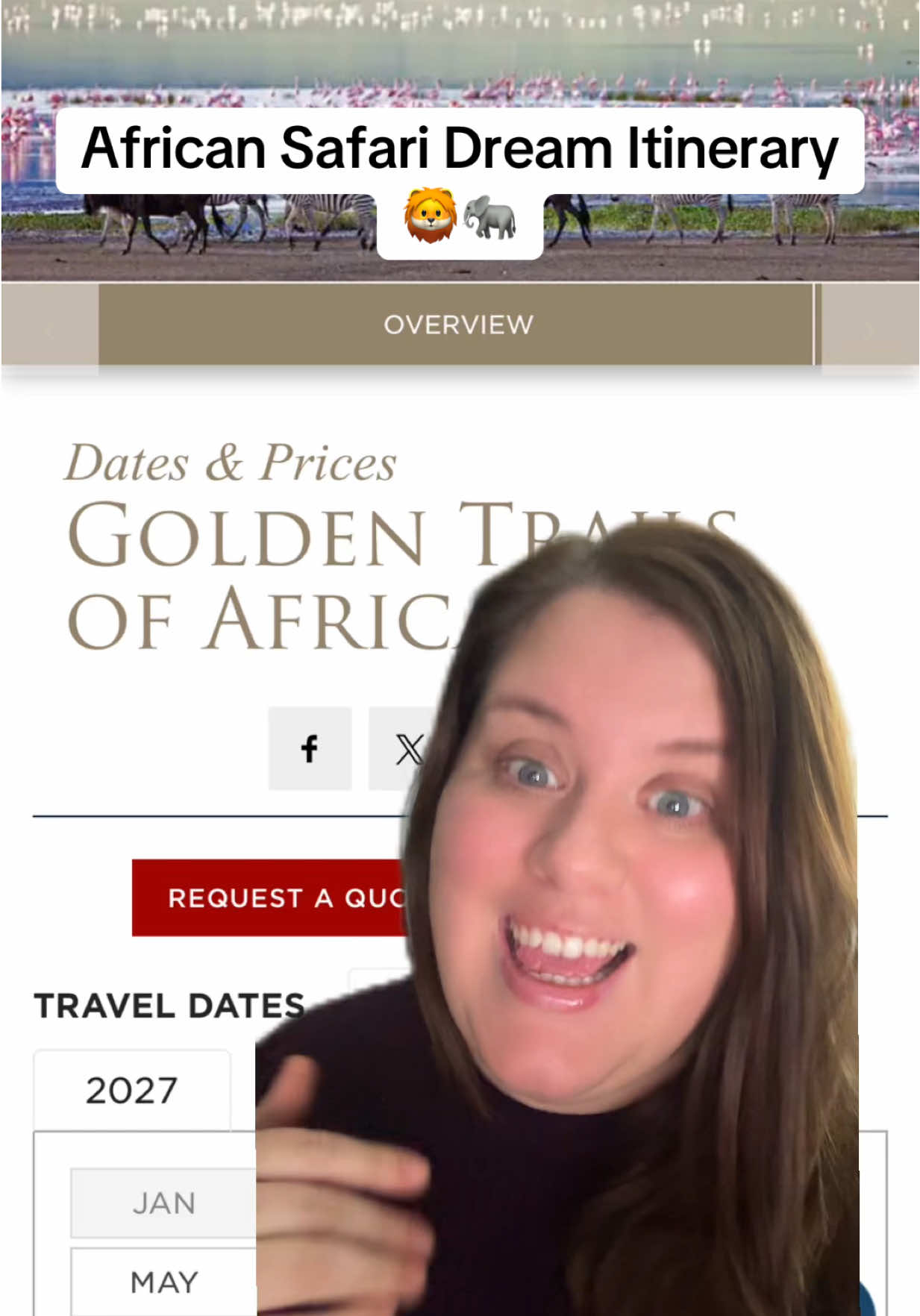 Ok but… this AmaWaterways Golden Trails of Africa itinerary is INSANE 🤯 You get Serengeti National Park, Tarangire, Ngorongoro Crater, Victoria Falls, a stay on the Zambezi Queen, Johannesburg, AND an optional Cape Town extension — ALL in one luxury trip. @AmaWaterways  Safari + river cruise + bucket list stops = unreal 🦓✨ Ready to make this your 2027 adventure? 📩 travel@travelwithaflair.com #traveltips #traveldeals #amawaterways #africansafari #safari 