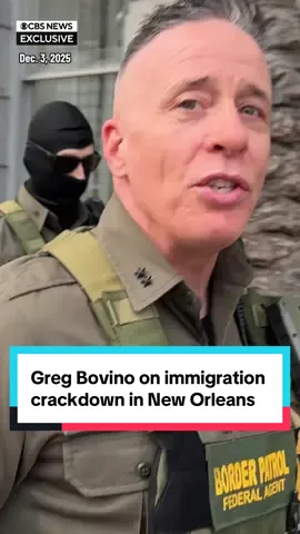 CBS News' @Kati Weis spoke Wednesday to Border Patrol Commander Gregory Bovino on the streets of New Orleans, where he says several hundred CBP officers are conducting an immigration enforcement crackdown. Bovino says he plans to be in the area until 