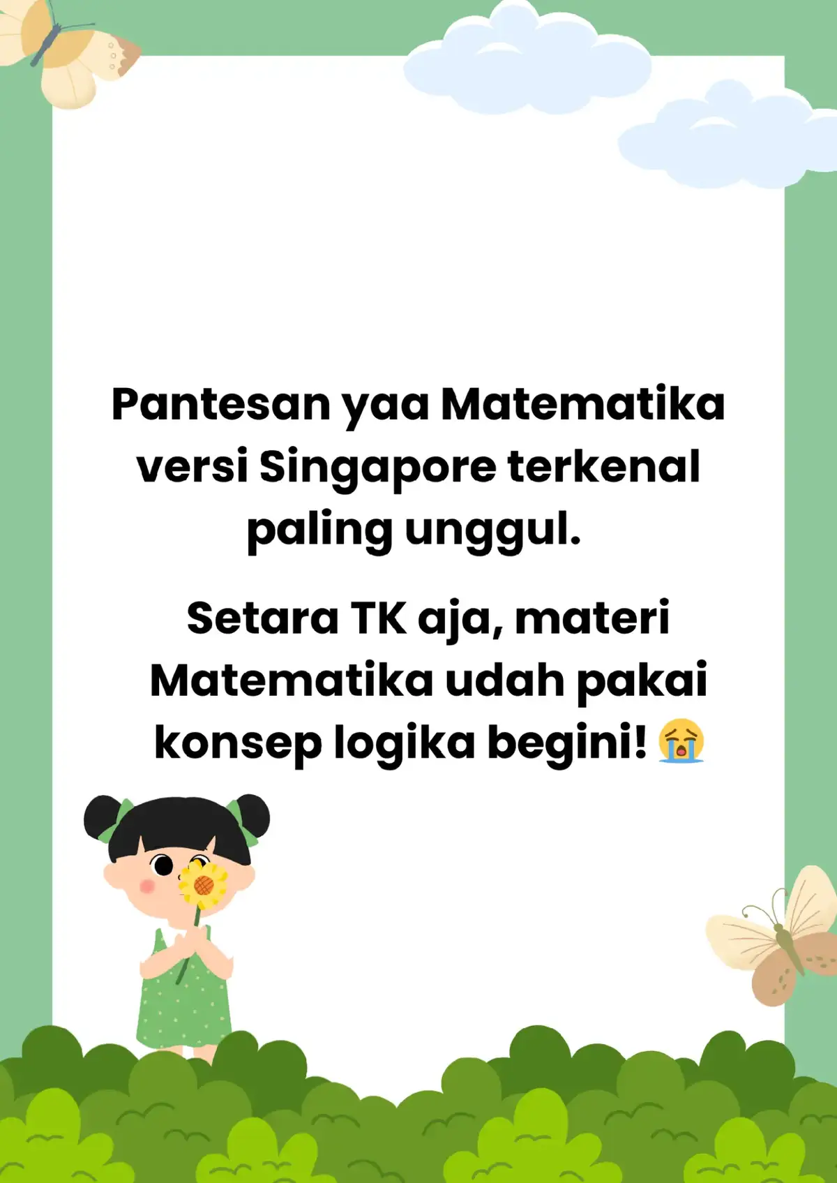 Worksheet Matematika referensi Singapore untuk TK B - Kelas 2 SD.  Komen 