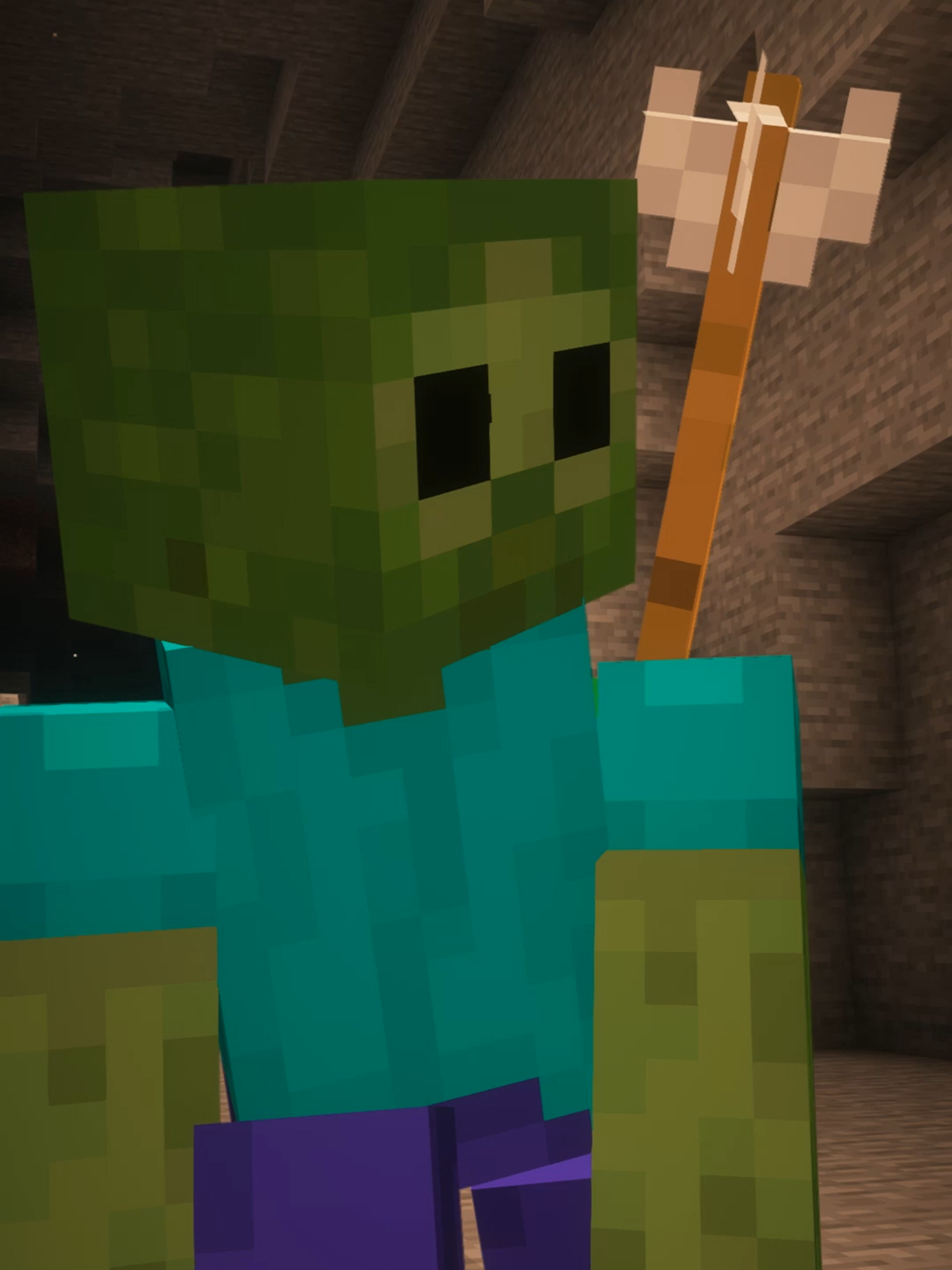 Cuando los mobs se pelean #Minecraft #minecraftanimation #minecraftmemes