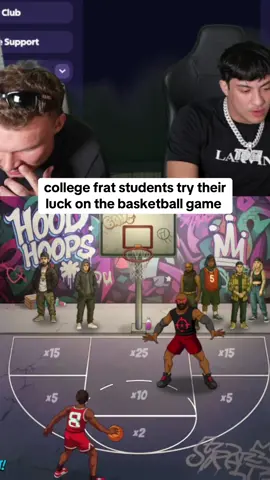 college frat students try their luck on the basketball game #togi #basketball 