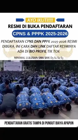 ✨ Kabar gembira! Penerimaan CPNS 2025–2026 segera dibuka! Saatnya persiapkan diri dan raih peluang menjadi bagian dari aparatur negara. #CPNS2025 #CPNS2026 #LokerCPNS #InfoCPNS#infokerja 
