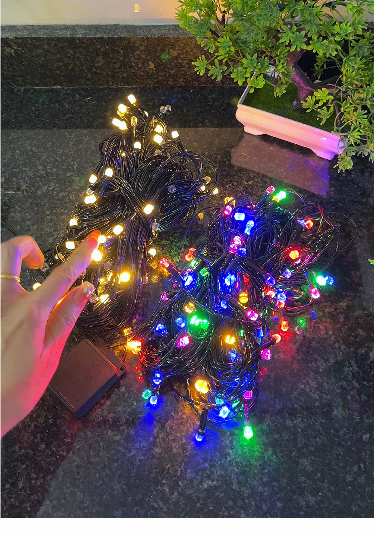 Quấn cây trang trí đẹp cực ạ #dennhay #dennhaytrangtri #dennhaytrangtritet #xuhuong #tranghatay96 