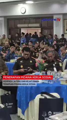 PENERAPAN PIDANA KERJA SOSIAL PEMPROV JATENG DAN KEJATI BAKAL TERAPKAN PIDANA KERJA SOSIAL PEMERINTAH PROVINSI JAWA TENGAH BERSAMA KEJAKSAAN TINGGI SEPAKAT AKAN MENERAPKAN PIDANA SOSIAL YANG AKAN DBERLAKUKAN PADA TAHUN  2026. PIDANA KERJA SOSIAL ADALAH BAGIAN DARI REFORMASI HUKUM YANG LEBIH HUMANIS, . TIDAK SEKEDAR HUKUMAN NAMUN AGAR PELAKU MEMAHAMI KESALAHANNYA DAN MEMPERBAIKI DIRI MELALUI KONTRIBUSI KEPADA MASYARAKAT. SEMARANG TV #fyp