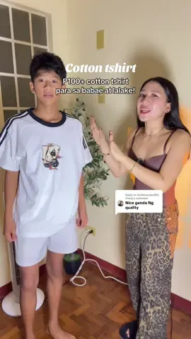 Replying to @Zambosurian[Ms. Chen] P100+ cotton tshirt para sa babae at lalake! #cottontshirt #cottontshirts #cottonshirt 