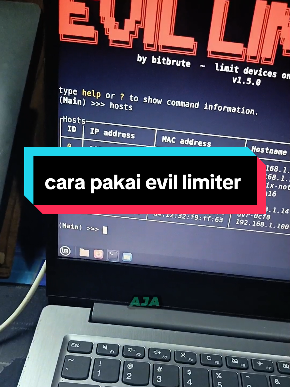 Membalas @jafarnashir cara pakai evil limiter #wifi #linux #evillimiter #cyber #xor722 