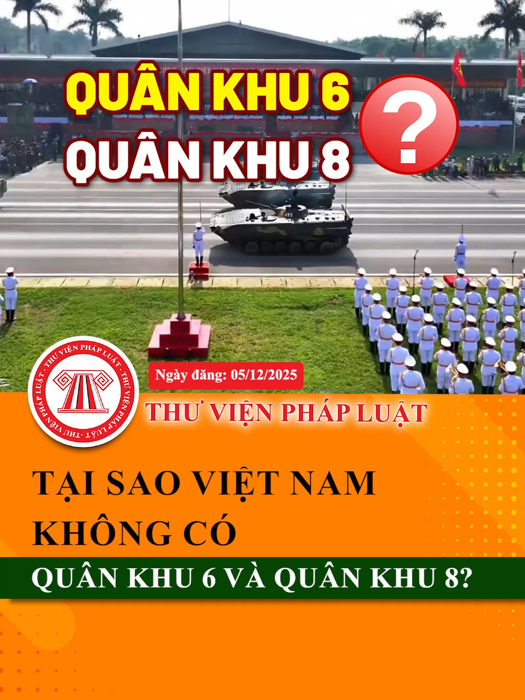 Tại sao Việt Nam không có Quân khu 6 và Quân khu 8? #ThuVienPhapLuat #LearnOnTikTok #Hoccungtiktok #TVPL