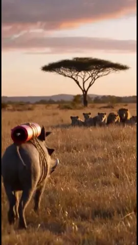 😂 Warthog vs Lion Funny Moments 🦁🐗 #animals 